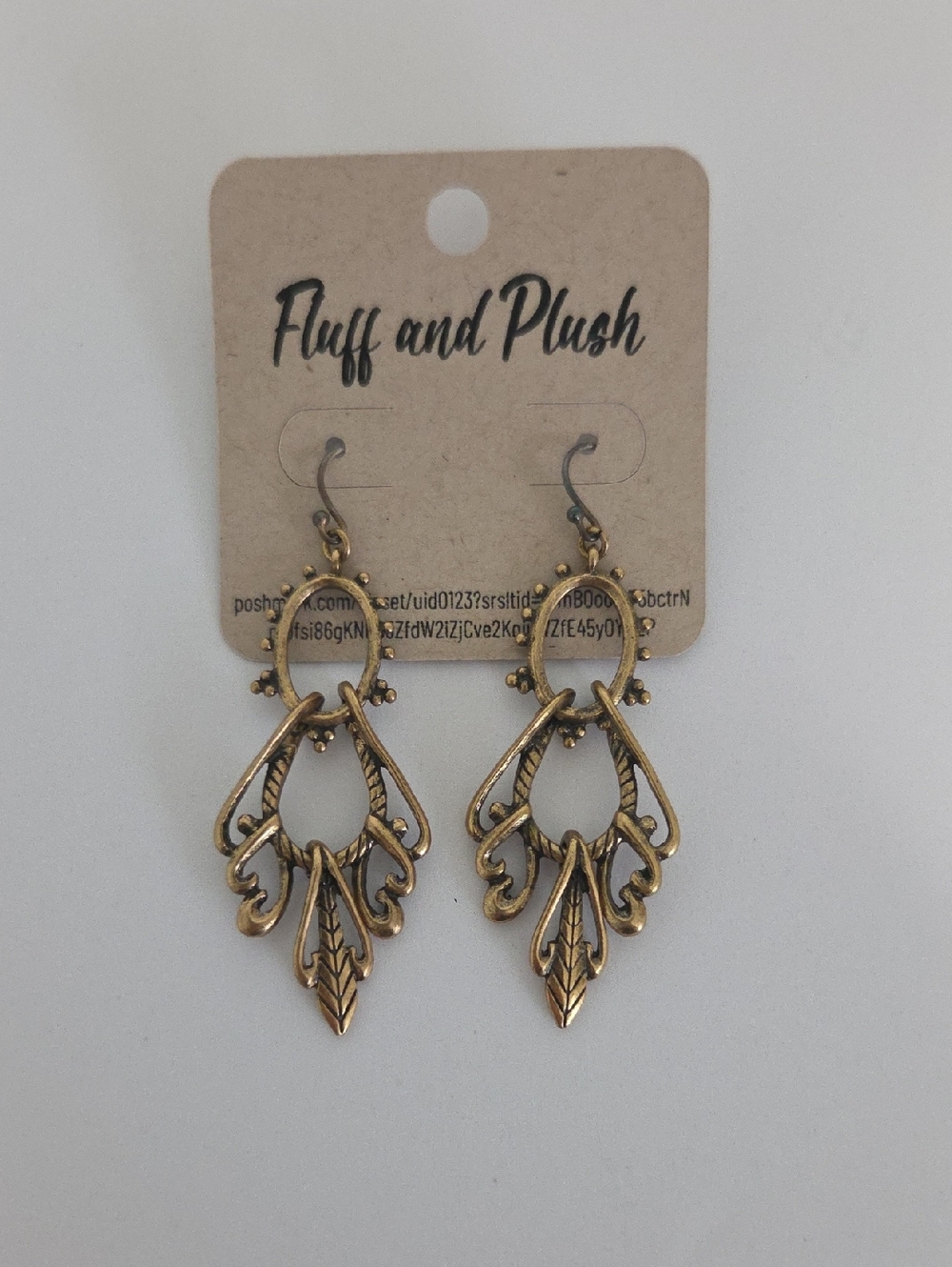 Lucky Brand Gold-Tone Filigree Drop Earrings